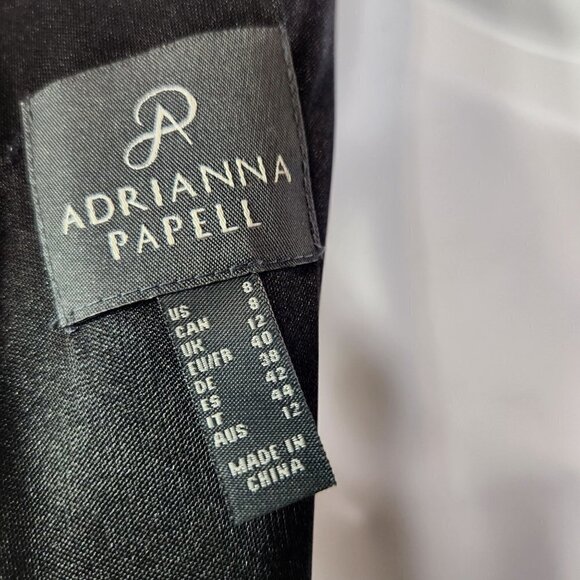 New Adrianna Papell Cold Shoulder Crepe Sheath Dress - Picture 8 of 11